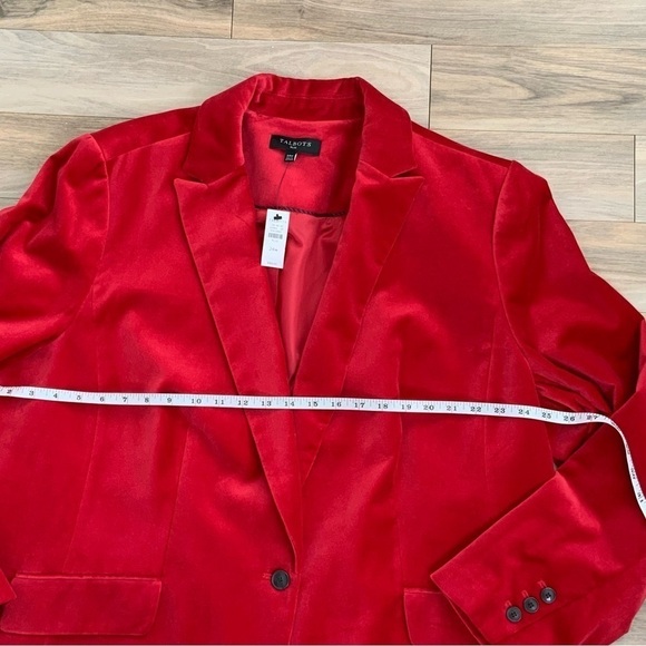 Talbots Red Velvet Blazer - Picture 3 of 7